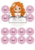Red Haired Communion Girl Edible Decal - (1 Image 6.5