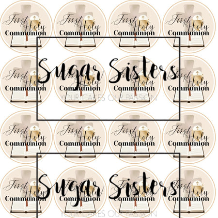 Confirmation Neutral Edible Topper - (1 x 6" Disc ) (8 x 2" Discs)