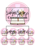 Communion Pink Edible Topper - (1 x 6