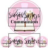 Communion Pink Edible Topper - (1 x 6