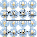 Confirmation Chalice Blue  Edible Toppers - (20 Toppers)