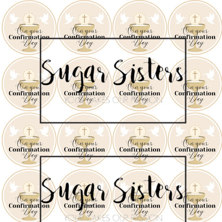 Confirmation Neutral Edible Topper - (1 x 6" Disc ) (8 x 2" Discs)