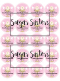 Confirmation Pink  Edible Toppers - (20 Toppers)