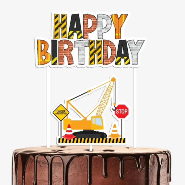Construction Cake Topper