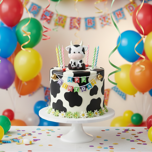 Cute Baby Cow Cake Decoration DECO-CAKE