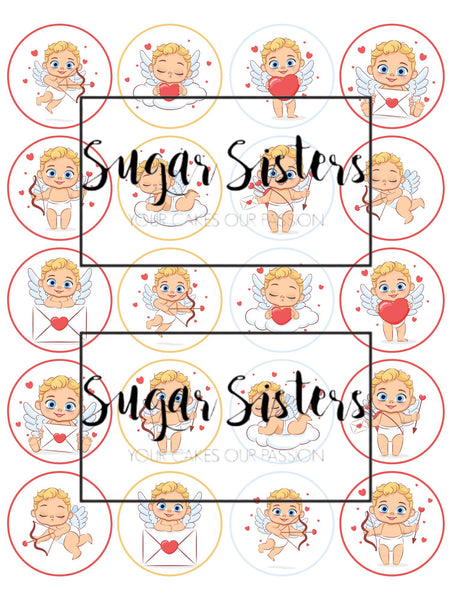Cute Cupido Edible Toppers - (20 Toppers)