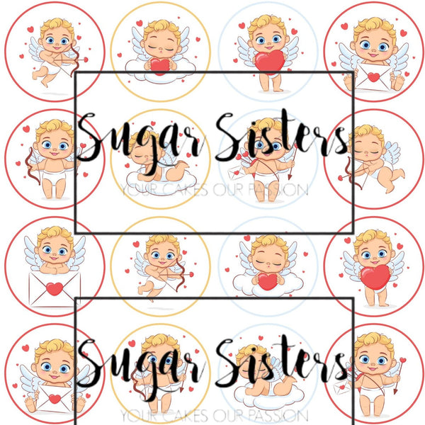 Cute Cupido Edible Toppers - (20 Toppers)