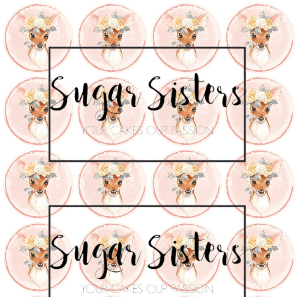 Cute Deer Edible Toppers - (20 Toppers)