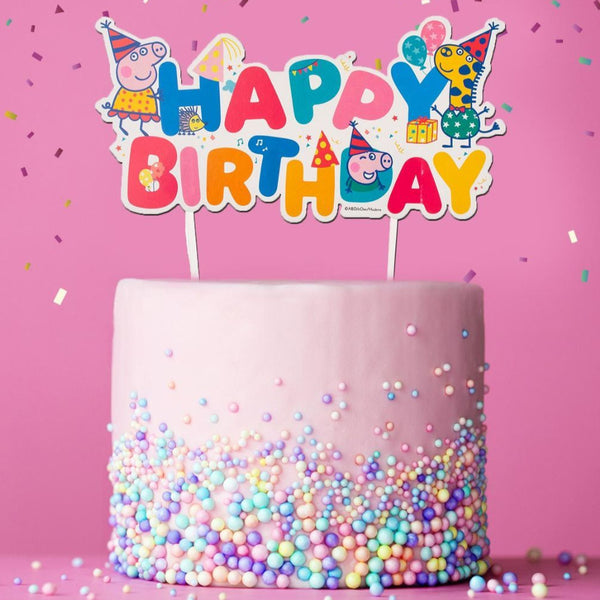 Happy Birthday Cake Topper - Peppa Pig