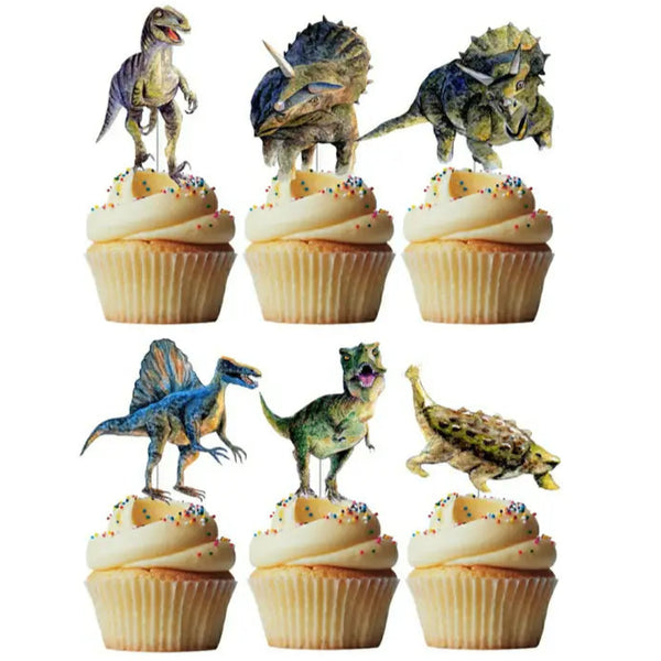 Dinosaur Cupcake Toppers Pk 6