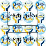 Down Syndrome Day Edible Toppers - (20 Toppers)