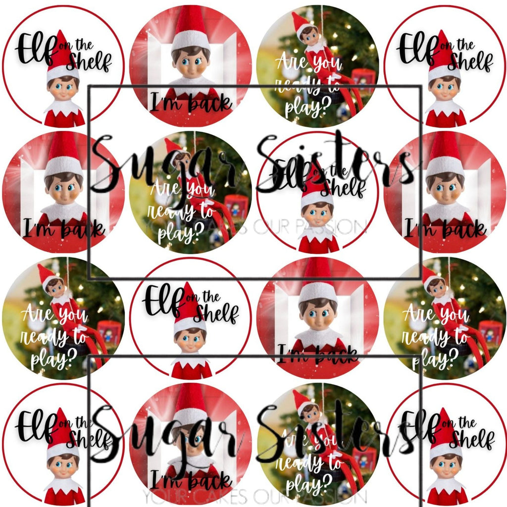 Elf on the Shelf Edible Toppers - (20 toppers)