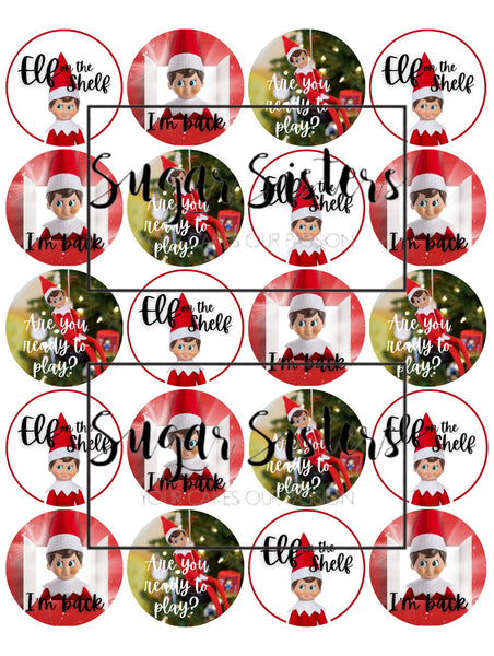Elf on the Shelf Edible Toppers  - (20 toppers)
