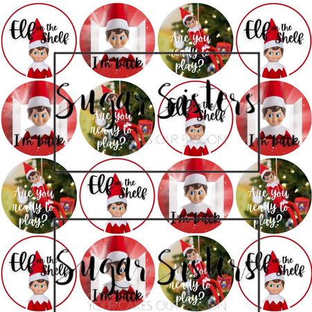 Merry Christmas Edible Toppers - (20 Toppers)