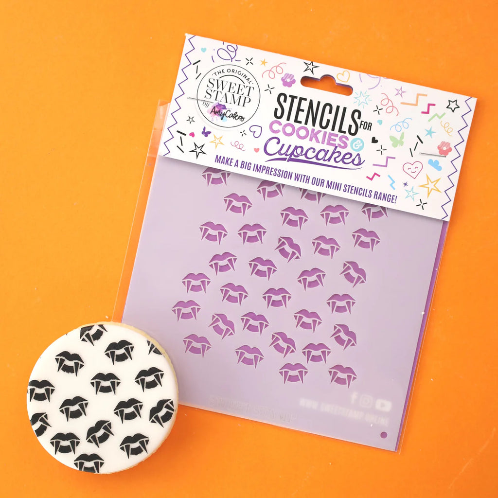 Mini Cookie/Bento & Cupcake Stencil Fangs - SWEET STAMP