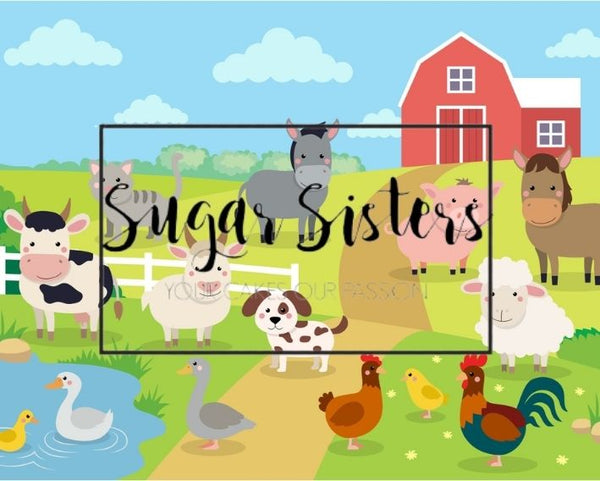 Fram Animals Wrap Edible Image