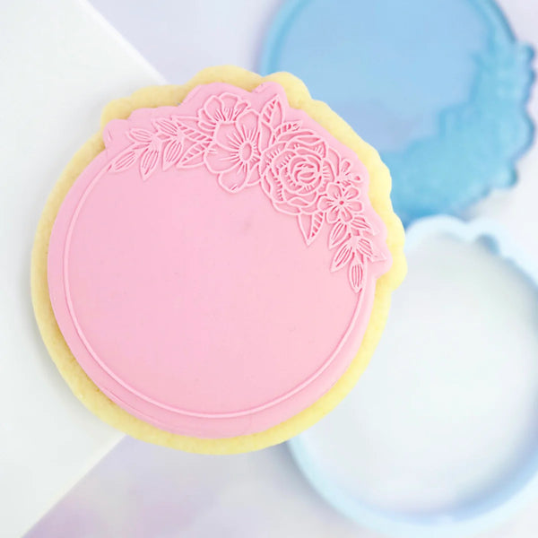 Floral Circle Frame  OUTboss STAMP N CUT