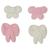 Pink & White Sugar Bows Pk 8