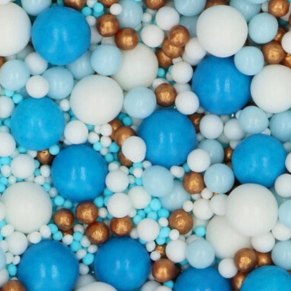 Blue Celebration Soft Pearls Mix 80g - FUNCAKES
