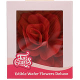 Wafer Flowers Deluxe Rose Pastella Red Pk 1