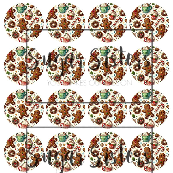 Gingerbread Treats Edible Toppers - (20 Toppers)
