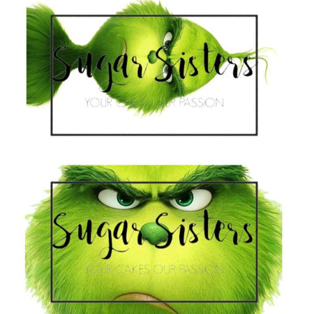 Grinch Ho Ho Ho Edible Toppers -  (1 x 6" Disc ) (8 x 2" Discs)