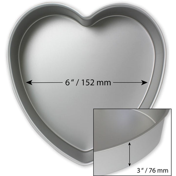PME Heart Professional Tin 6" x 3" Deep