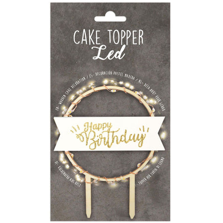 Silver  Foil  Happy Birthday Card Topper