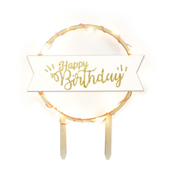 Happy Birthday LED Cake Topper