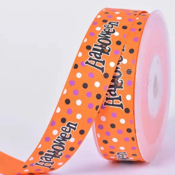 Halloween Orange Ribbon 25mm x Metre