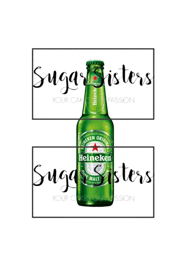 Green Beer Bottle Edible Decal - (1 Image 6.5" tall )