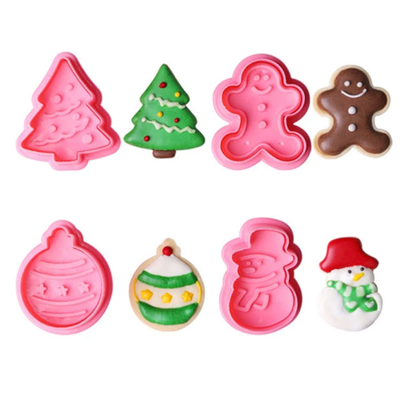 SUGAR SISTERS - Cute Christmas Cookie Plunger Set 4