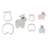 FMM Mummy and Baby Hippo  Cutters Set 4
