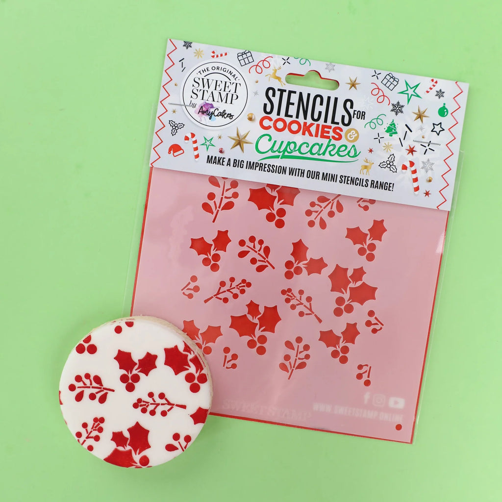 Mini Cookie & Cupcake Stencils - Holly