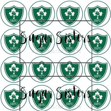 IRFU Crest Edible Toppers - (20 Toppers)