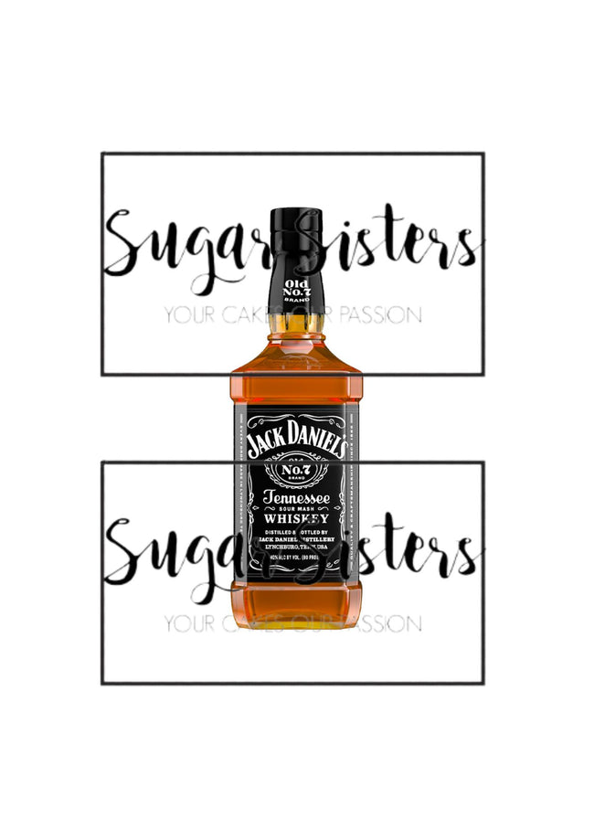 Dark Whiskey Bottle Edible Decal - (1 Image 6.5" tall )