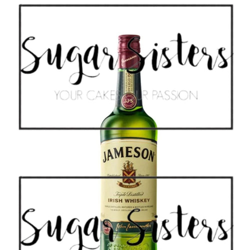 Green Whiskey Bottle Edible Decal - (1 Image 6.5" tall )