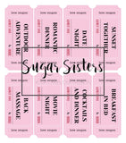 Love Coupon  Edible Toppers - (20 Toppers)