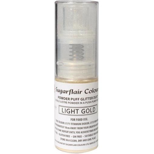 Light Gold Glitter Dust POWDER PUFF 10g