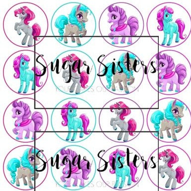 Little Pony Edible Toppers - (20 Toppers)