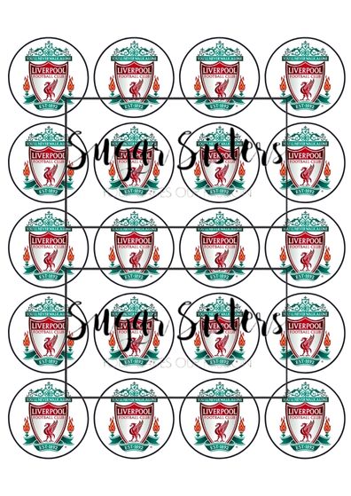 Liverpool Edible Toppers - (20 Toppers)