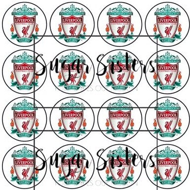 Liverpool Edible Toppers - (20 Toppers)