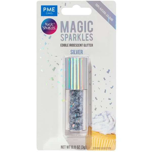 Silver Edible Iridescent  Glitter 3g - MAGIC SPARKLES