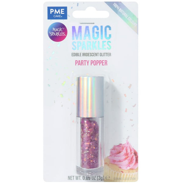 Party Popper Edible Iridescent  Glitter 3g - MAGIC SPARKLES