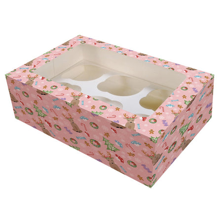 6/12  White Cupcake Boxes Pk 25