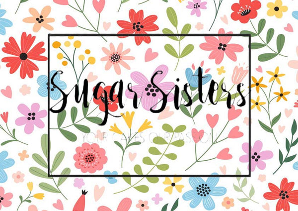 Meadow Flowers Wrap  Edible Image