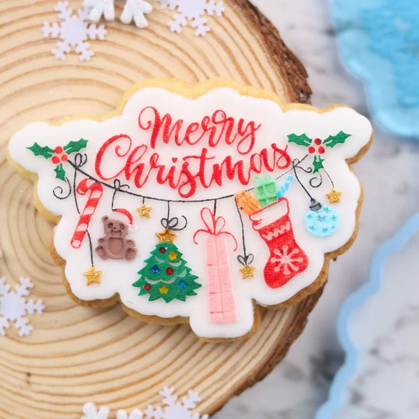 OUTBOSS STAMP N CUT - Merry Christmas Bunting