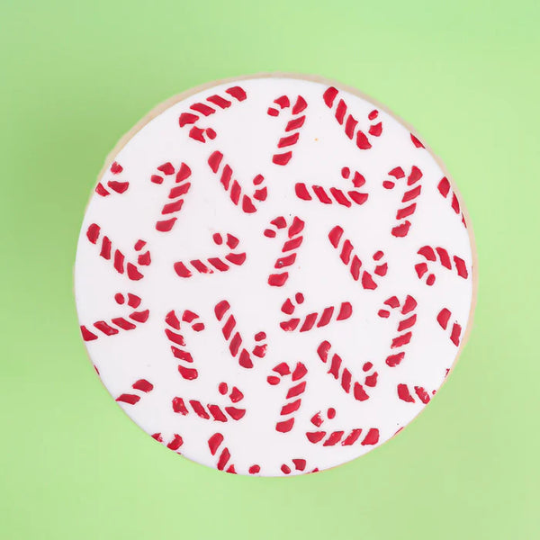 Mini Cookie / Bento & Cupcake  Stencil - Candy Cane