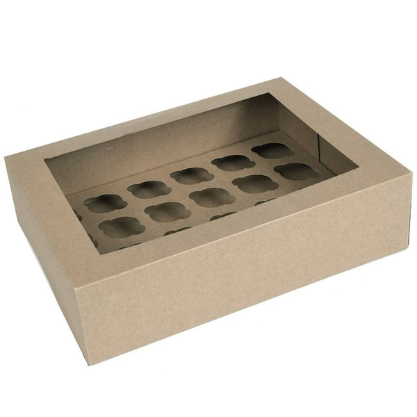 Kraft Mini Cupcake Box 24s  Pk 2