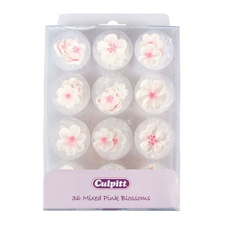 White Flowers Edible Toppers - (20 Toppers)